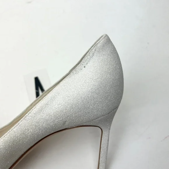 MANOLO BLAHNIK White glitter BB pumps sz 8 - Picture 13 of 14